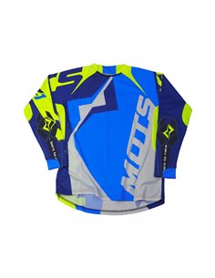 Camiseta motocross-enduro MOTS X1 Azul/Fluo L