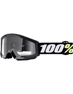 Gafas de motocross 100 % Strata Mini Grom negro con cristal transparente 50600-001-02