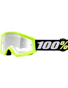 Gafas de motocross 100 % Strata Mini Grom Rojo con cristal transparente 50600-004-02
