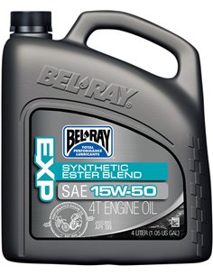 BEL-RAY Exp Semi-Synthetic Ester Blend 4-Stroke Aceite Motor 15W-50 4 Liter 99130-B4LW
