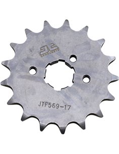 Front drive sprocket JTF569.17 17 teeth 520 PITCH NATURAL STEEL